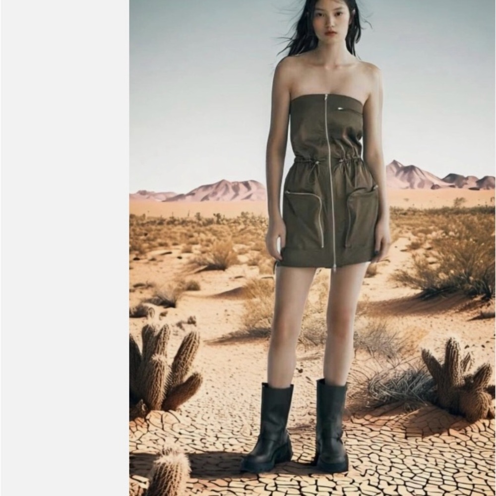 Zara Sleeveless Cargo MiniDress